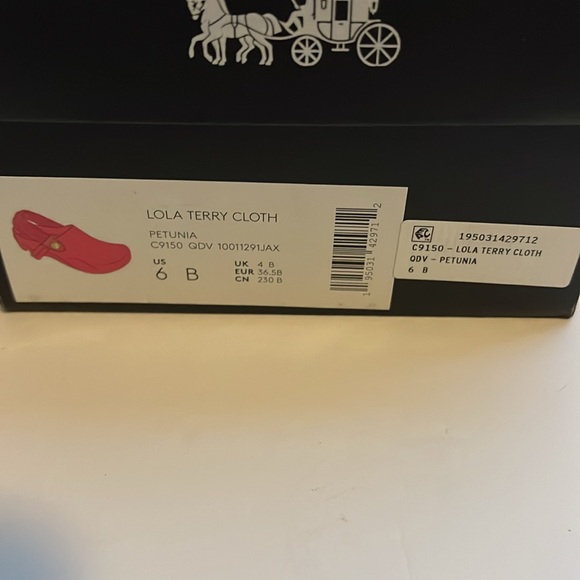 COACH petunia pink Lola Clogs. Size 6 New with box - Picture 3 of 7